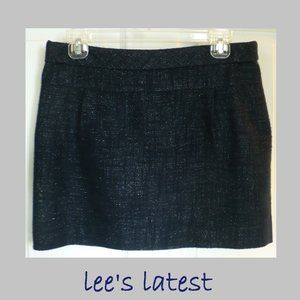 JCrew Navy Sparkle Mini Skirt Size 4 Lined Party